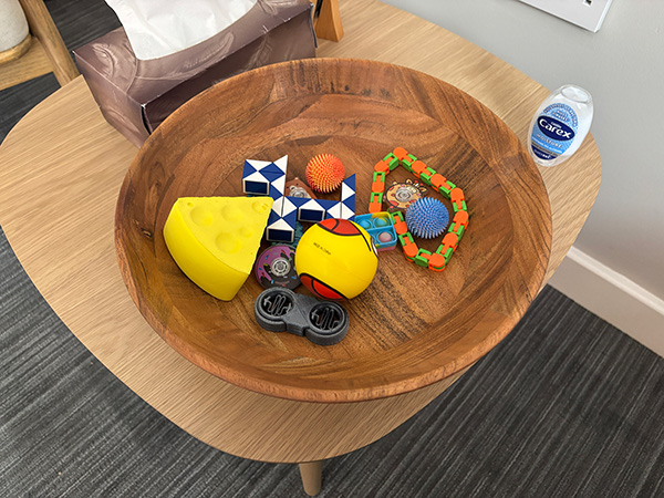 Bowl of fidgets